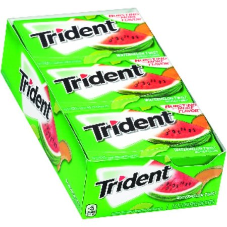 TRIDENT Sugar Free Watermelon Twist Chewing Gum , 12PK 120489